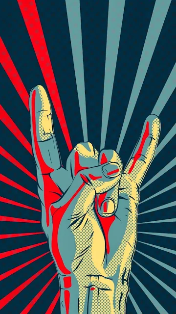 iPhone Wallpaper Rock Hand Gesture Sign