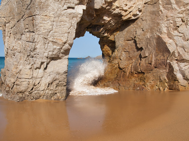 jiemve, le temps d'une pose, Quiberon, Presqu'île, roche percée, vague