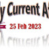 Daily Current Affairs 2023 -Today, Monthly for Competitive Exam pdf