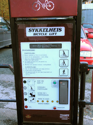 Trondheim bicycle lift