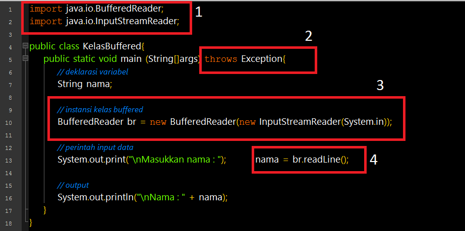 Perintah Input Output pada Pemrograman Java [Materi 5 