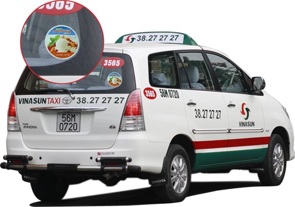 Dán quảng cáo trên Taxi Vinasun tại Sài gòn - Tphcm