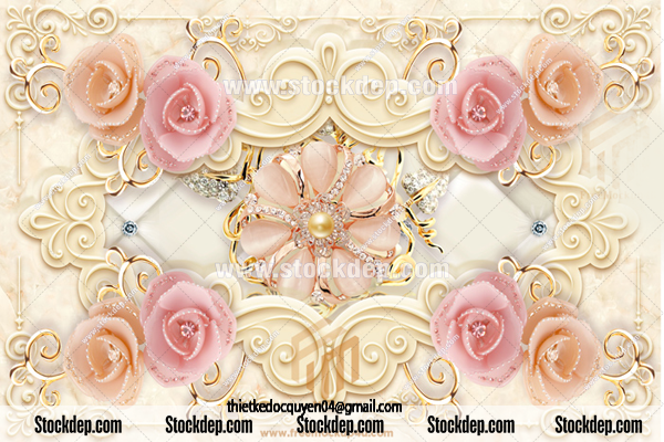 3D luxury Jewelry Flower European Download free