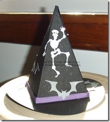 Skeleton & Bat Witch Hat