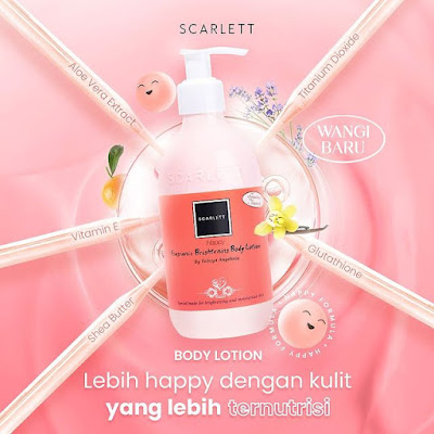 Scarlett Whitening Fragrance Body Lotion Happy/Instagram @Scarlett_whitening