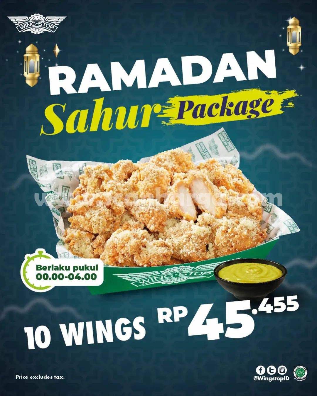 Promo WINGSTOP Paket RAMADAN SAHUR - 10 Wings hanya Rp 45Rb