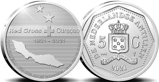 Netherlands Antilles 5 gulden 2021 - 90th anniversary of the Red Cross Curaçao