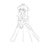 #23 Princess Peach Coloring Page