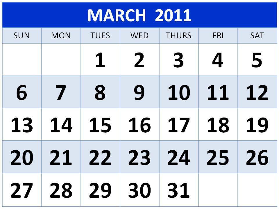 Homemade 2011 Calendar