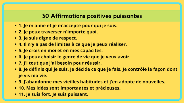 Affirmations positives puissantes