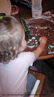 Toddler School - playing with dough