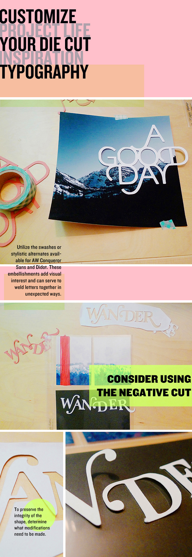 DIY //  How to Customize Your Diecut Typography // Project Life Inspiration