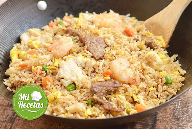 receta de arroz chino