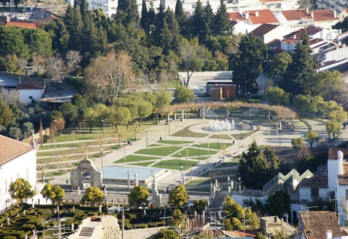 Castelo Branco - parque da cidade,  visto a partir da torre do Castelo