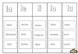 sílabas para aprender a leer