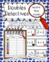 http://www.teacherspayteachers.com/Product/Doubles-Detectives-Write-the-Room-FREEBIE-949886