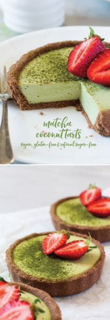 VEGAN MATCHA COCONUT TARTS