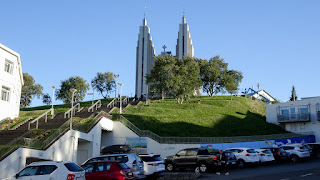 AKUREYRI church in the middle