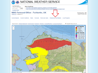 Screenshot from the National Weather Service page.