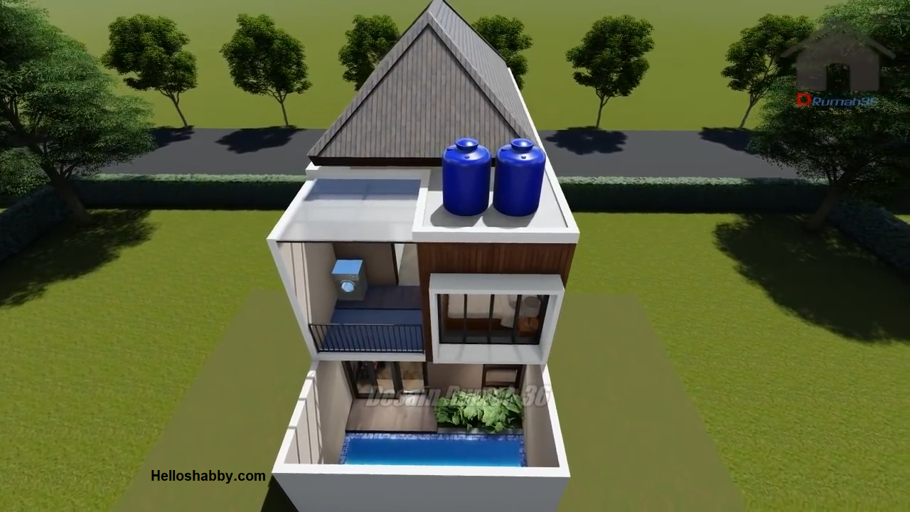 Desain Rumah Modern Terbaru 5 X 15 M