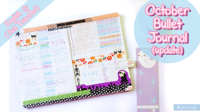 Bullet Journal, Tutorial, DIY, Kawaii, Cute, Paper, Koori Style, Koori Style, Koori, Style, Planner, Planning, Stationery, Deco, Decoration, Washi, Deco, Tape, Monthly, Weekly, Journal, Agenda, Stickers, Plan With Me, Set Up, Sticky Note, 和紙テープ, プランナー, 플래너, October, Octubre, Halloween, Cute Planner