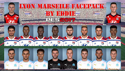 PES 2017 Lyon & Marseille Facepack by Eddie Facemaker