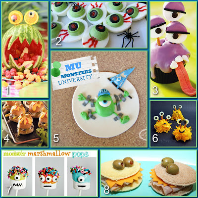 Monster Birthday Party Ideas on Creative Disney Inspiration   Monster S University Food Party Board