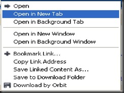 klik kanan sorot open in new tab