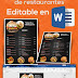 Plantilla de menú para restaurante de comida rápida para editar en
Word