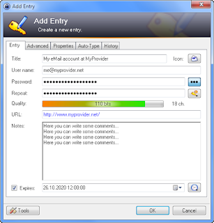 Menambahkan Password di KeePass