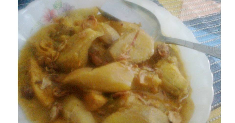 Kari Pisang Muda Dengan Ikan Kering Masin - Tips Resep 