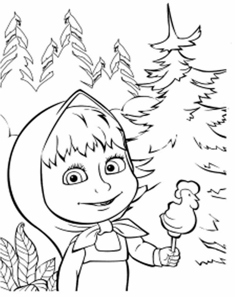 Mewarnai Gambar Masha And The Bear Ayo Mewarnai