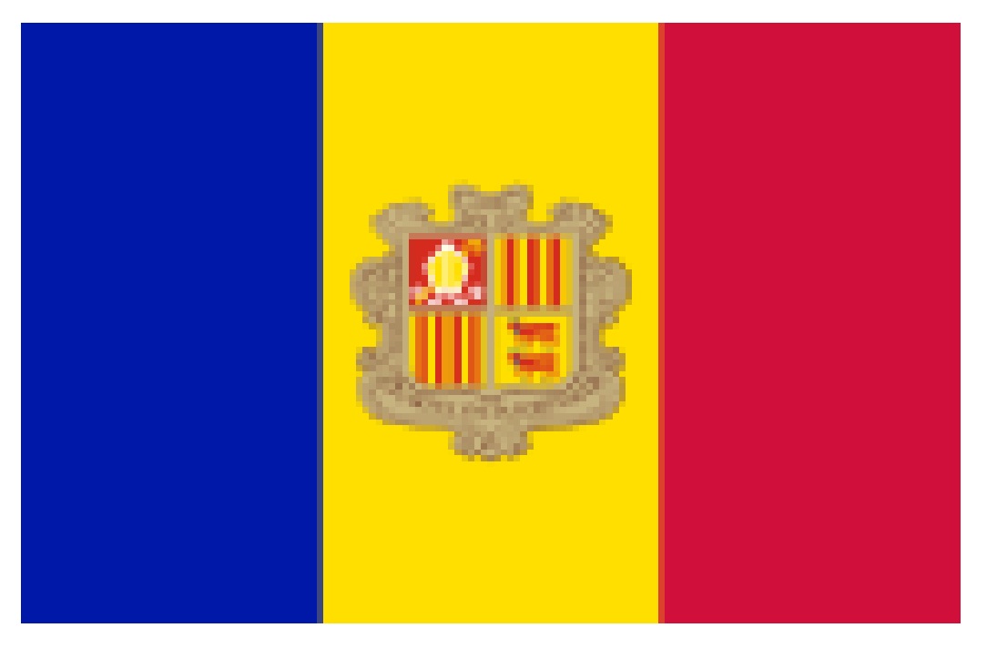 Mewarnai Gambar: Mewarnai Gambar Sketsa Bendera Negara Andorra