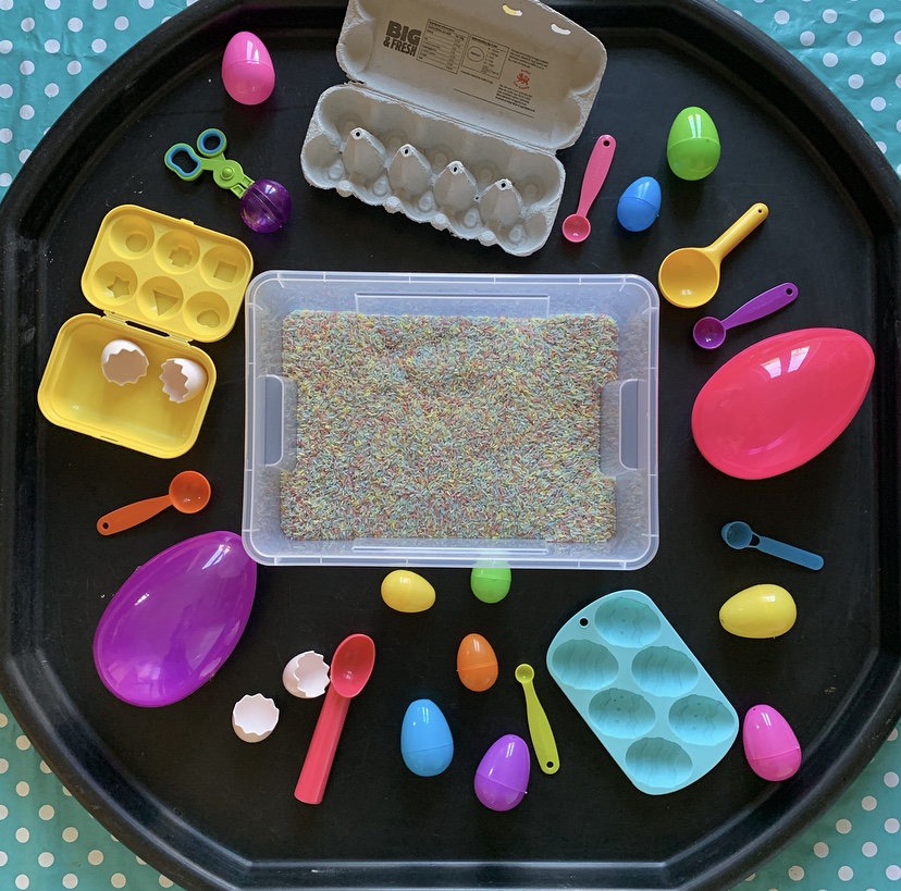 Easter Sensory Rice Box - All About Kids