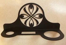 hair care equipment caddy, iron, wall-mounted