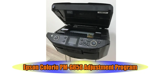 Epson Colorio PM-G850 Printer Adjustment Program