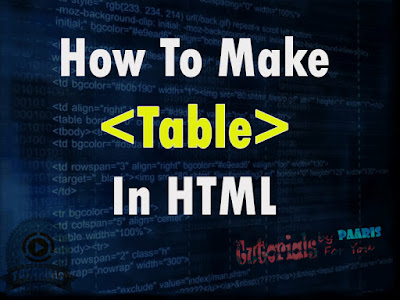 How To Make Table In HTML | Web Tutorial