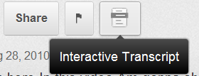 Interactive transcript