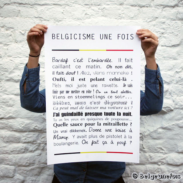 Poster des belgicismes Belge une fois