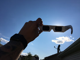 how sun looks through solar eclipse glasses