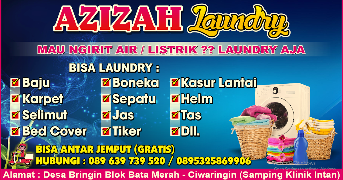 4 Contoh Desain  banner spanduk  laundry  CDR terbaru 