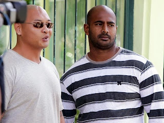 Andrew Chan (left) and Myuran Sukumaran (right) 