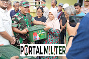 Panglima TNI  Salurkan 1.000 Paket Sembako Untuk Korban Gempa Sumedang