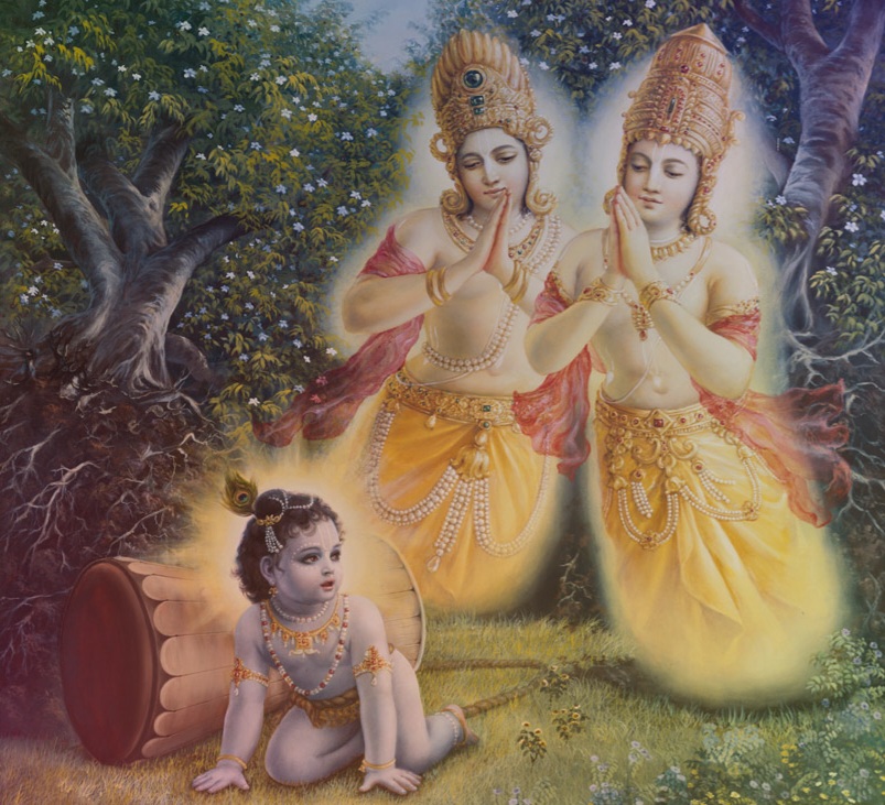 Nalkuber and Manigriva with Krishna
