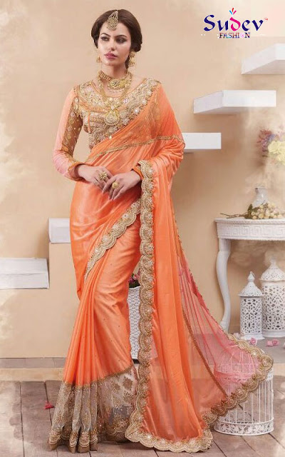 Latest Fashion Trends Of Designer Embroidery Sarees Collection Online For Wedding Season  