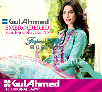 Gul Ahmed Embroidered Chiffon 2015