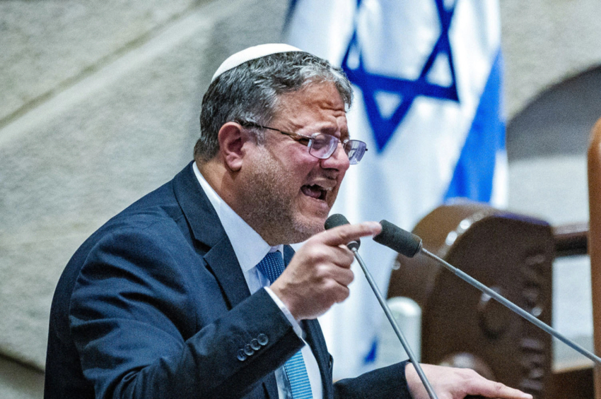 O Ministro da Segurança Nacional, Itamar Ben Gvir, discursa no Knesset em Jerusalém, em 31 de janeiro de 2024 | Flash90