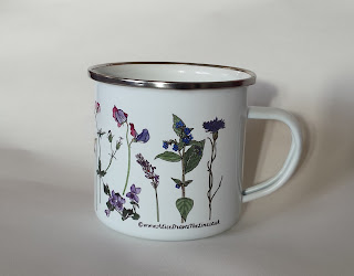 Flowers Enamel mug by Alice Draws The Line