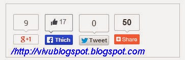 Thêm bộ nút chia sẻ Facebook, Google + , Tweet, mạng xã hội vào Blog và website