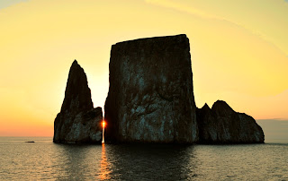 Kicker Rock at Sunset, San Cristobal, Galapagos